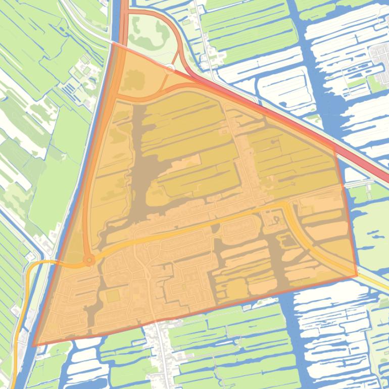Kaart van de buurt Westzaan Noord.