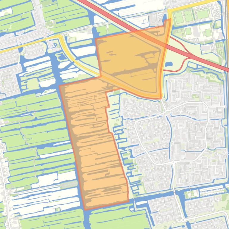 Kaart van de buurt Westzijderveld Noord.