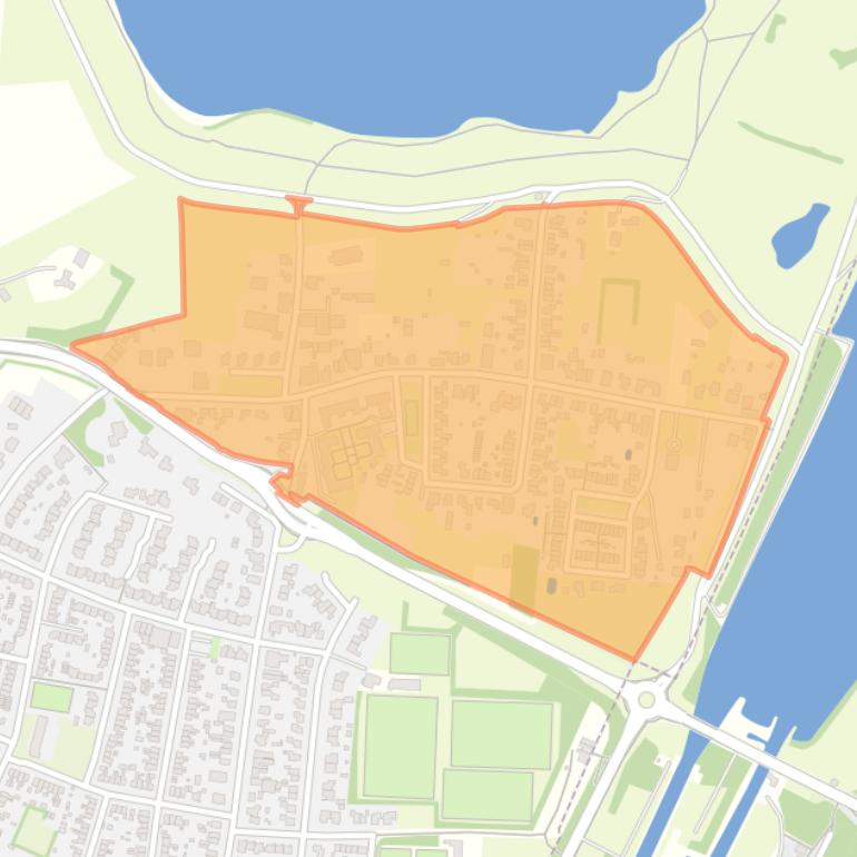 Kaart van de buurt Weurt-Noord.