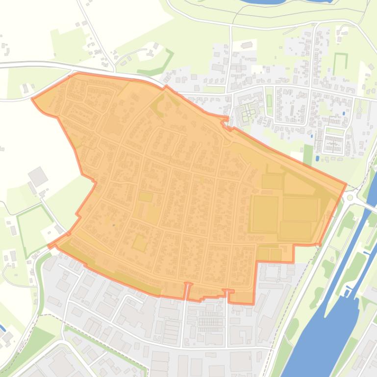 Kaart van de buurt Weurt-Zuid.