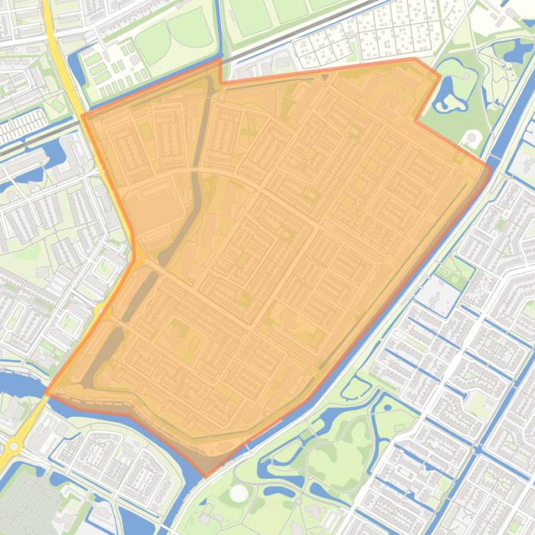 Kaart van de buurt Wheermolen-Oost.
