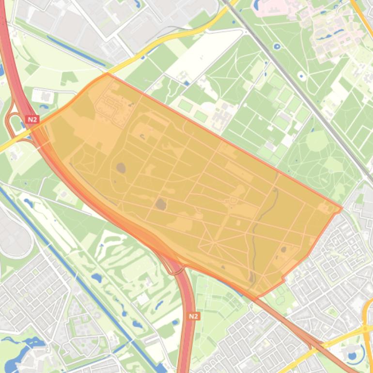 Kaart van de buurt Wielewaal.