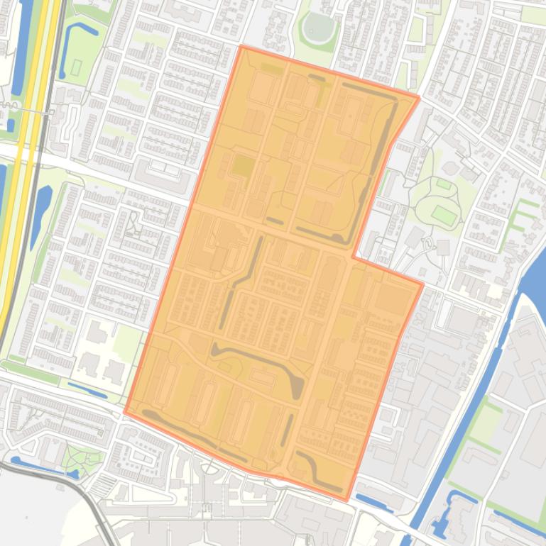 Kaart van de buurt Wijkersloot-Oost.