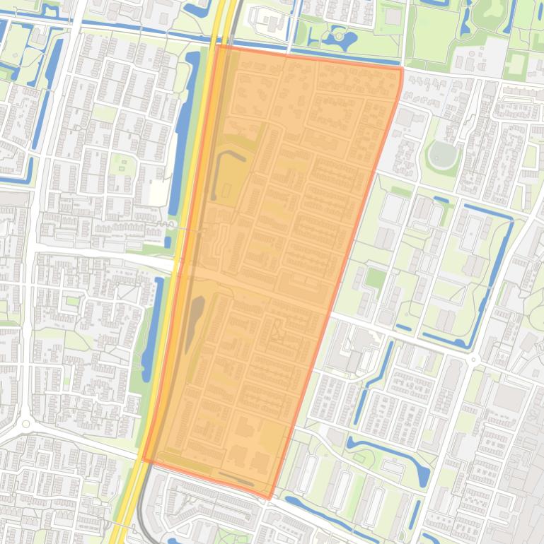 Kaart van de buurt Wijkersloot-West.