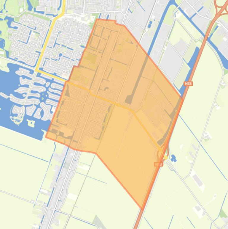 Kaart van de buurt Wildervank.