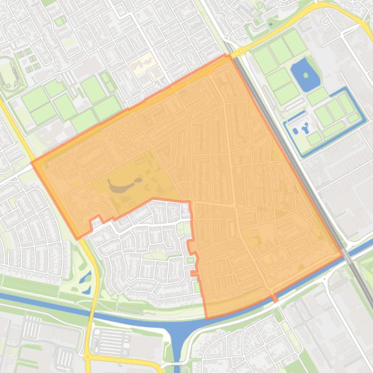 Kaart van de buurt Wilhelminadorp.