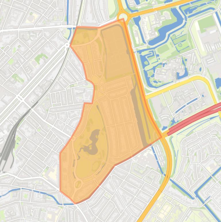 Kaart van de buurt Wilhelminapark en omgeving.