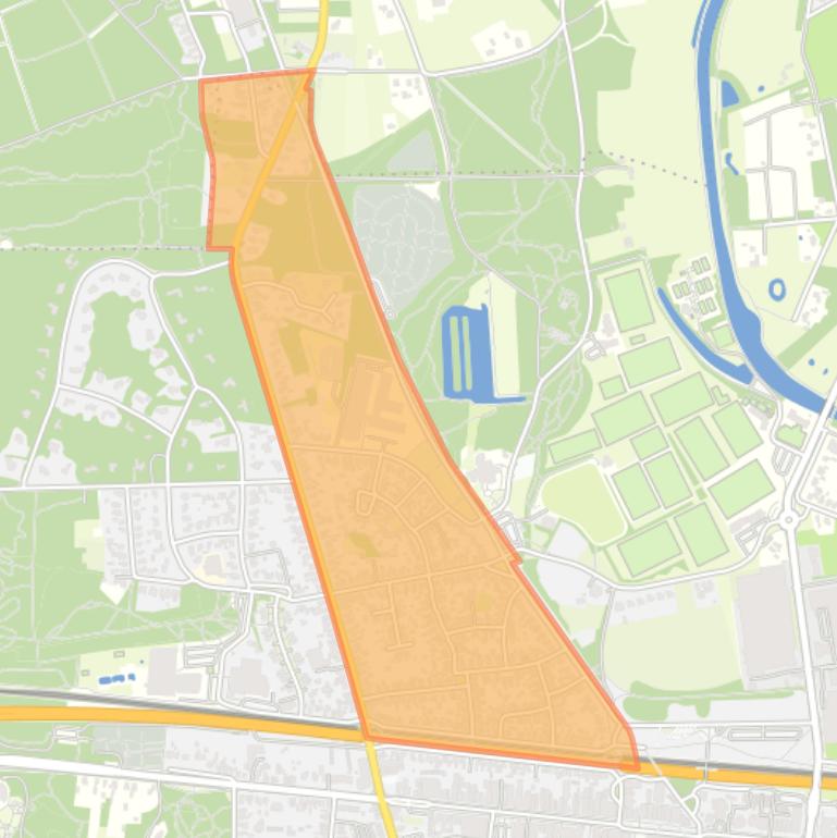 Kaart van de buurt Wilhelminawijk.