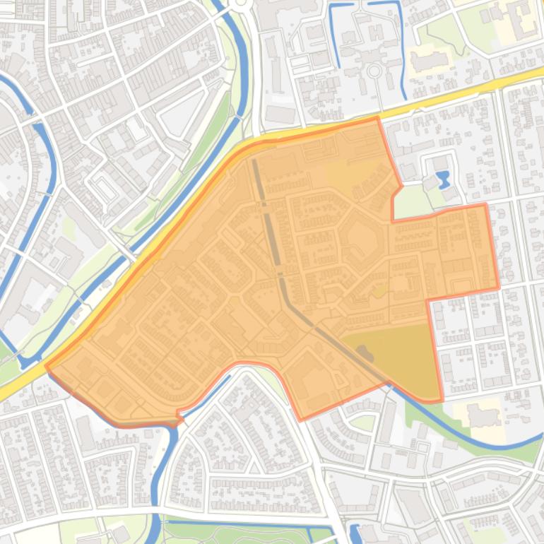 Kaart van de buurt Willem III.