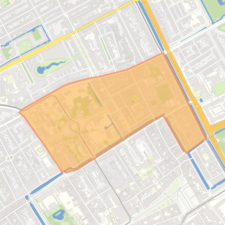 Kaart van de buurt Willemspark.