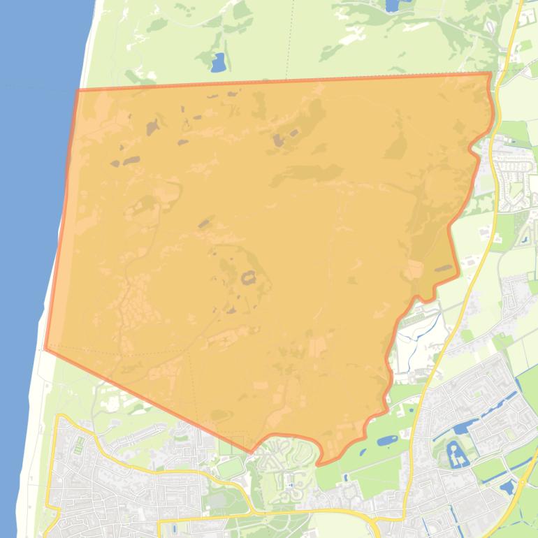 Kaart van de buurt Wimmenumer Duinen.