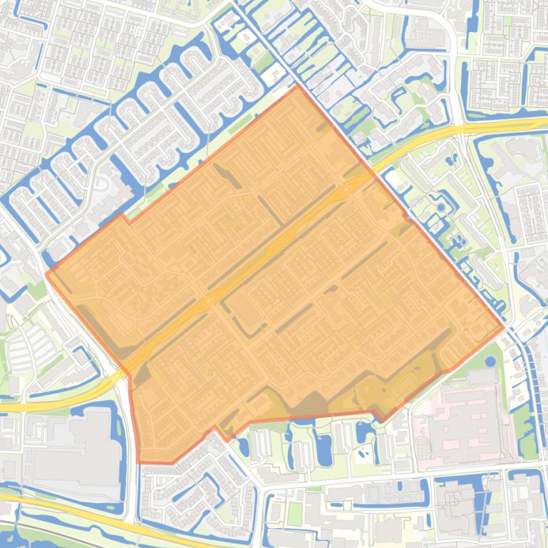 Kaart van de Windrooskwartier en Heesterbuurt.