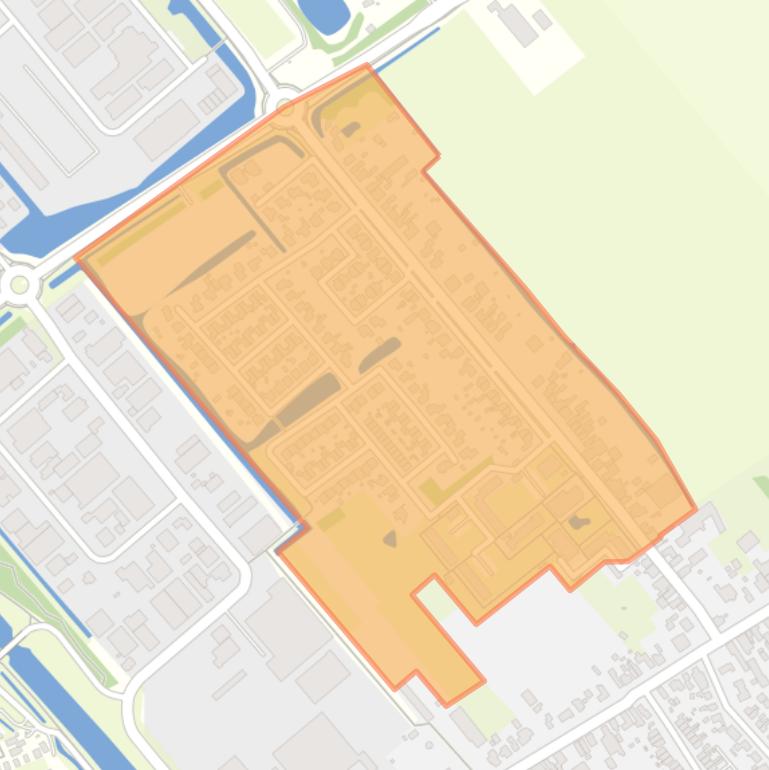 Kaart van de Winkel Bomenbuurt en Winkelmadepark.
