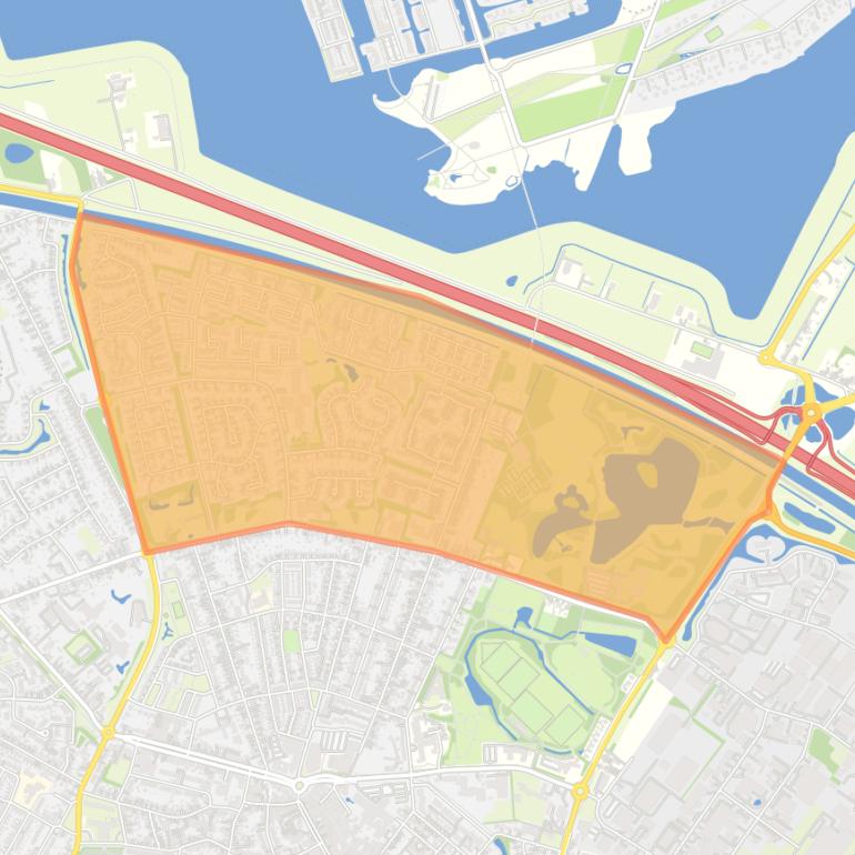 Kaart van de buurt Winschoten-Parkwijk.