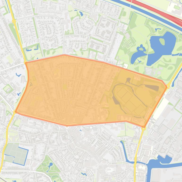 Kaart van de Winschoten-Zeeheldenbuurt.