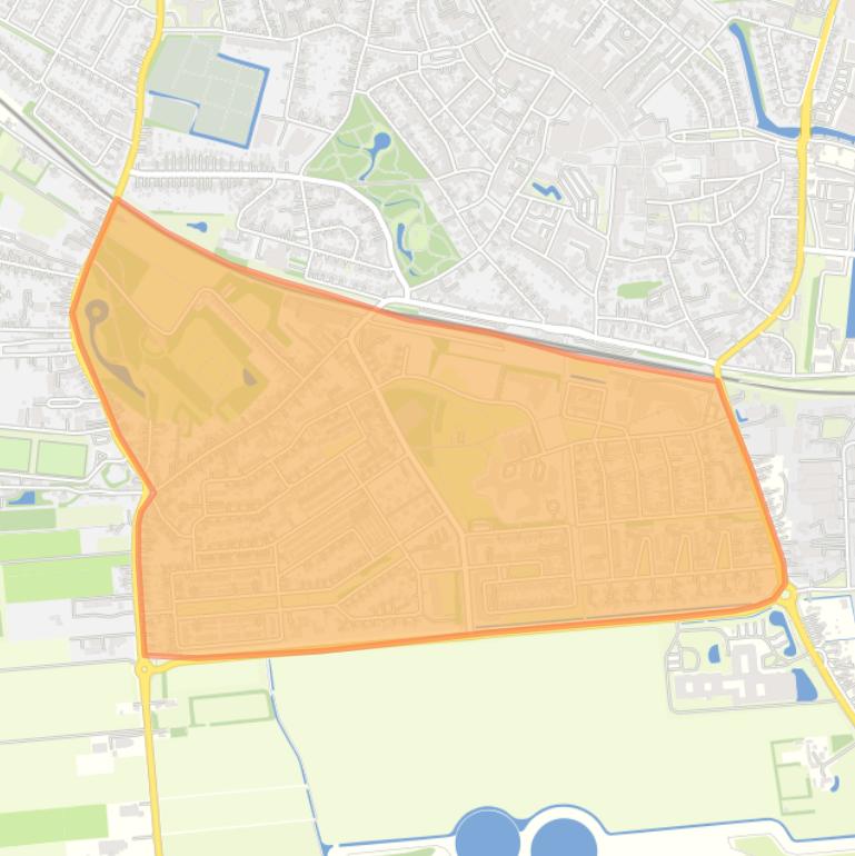 Kaart van de buurt Winschoten-Zuid.