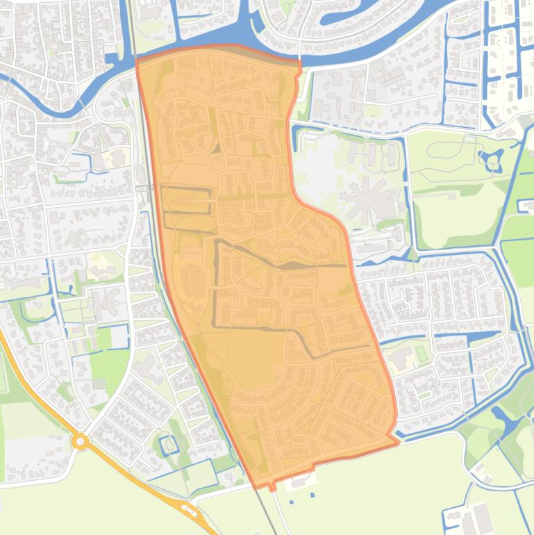 Kaart van de buurt Winsum Midden.