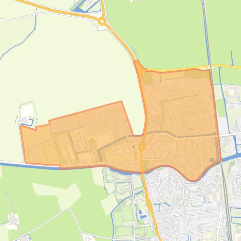 Kaart van de buurt Winsum Noord - West.