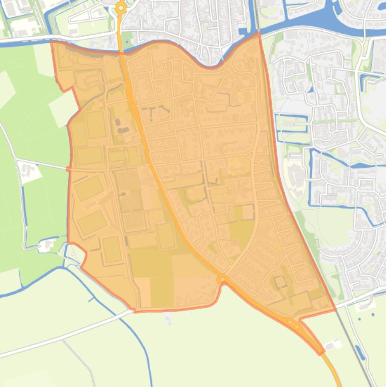 Kaart van de buurt Winsum Zuid - West.