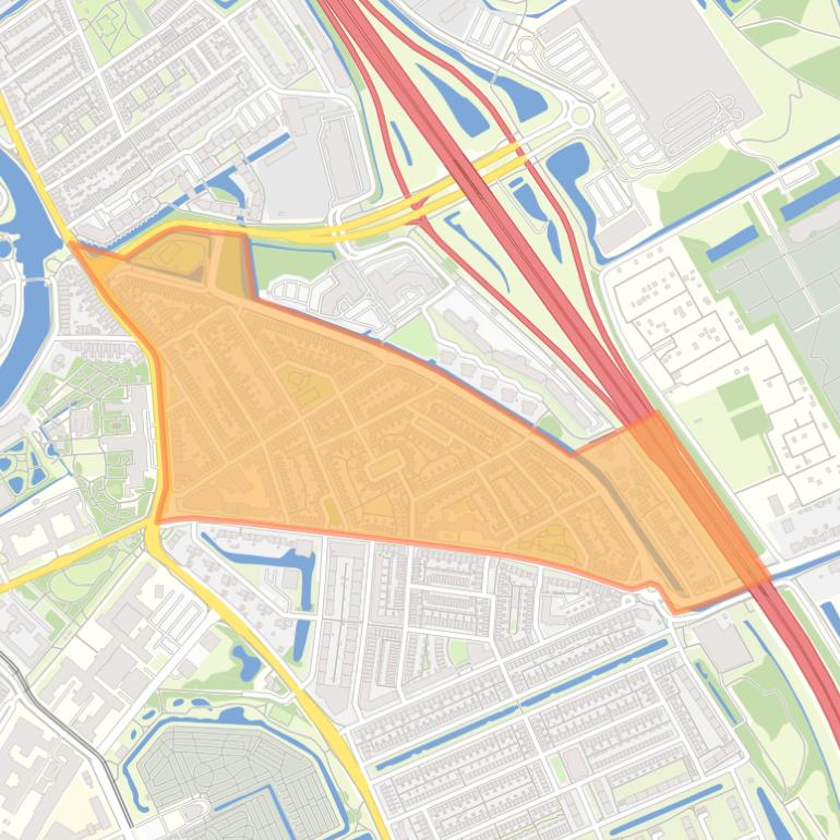 Kaart van de buurt Wippolder-Noord.