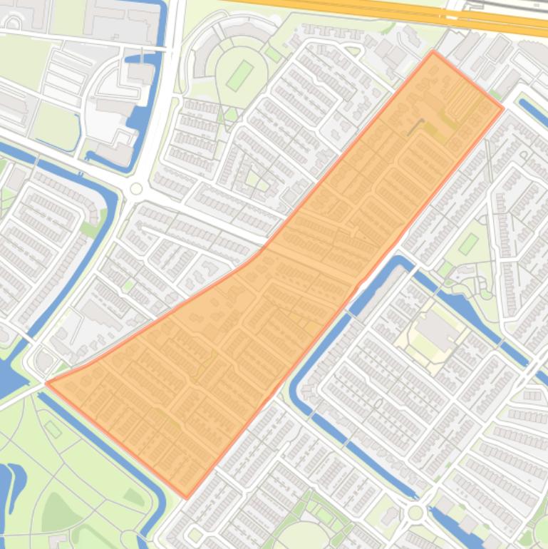 Kaart van de Wittenbuurt.