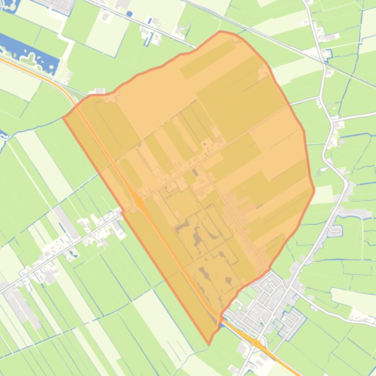 Kaart van de buurt Wogmeer Oost.