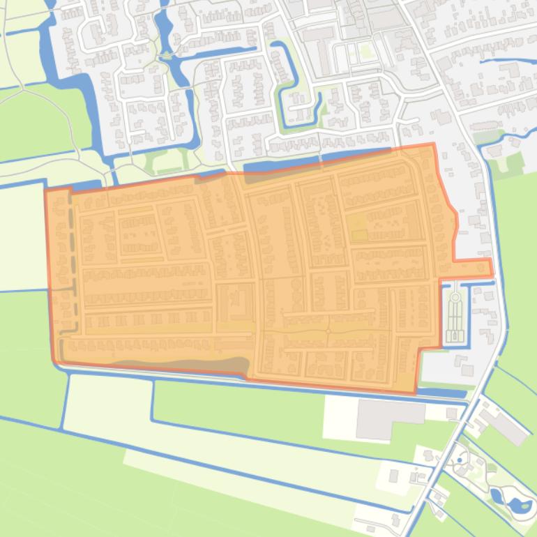 Kaart van de buurt Wognum Kreeklanden.