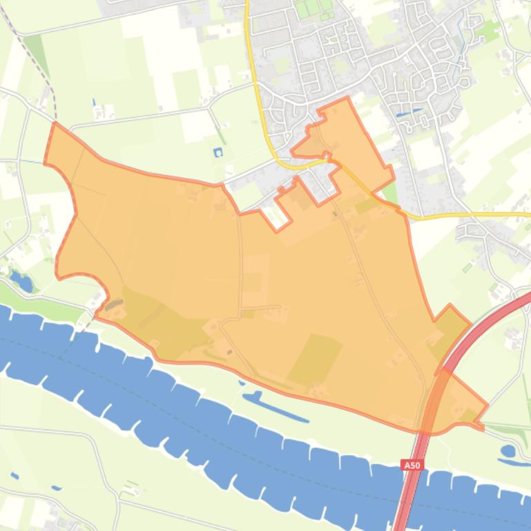 Kaart van de buurt Wolferen.