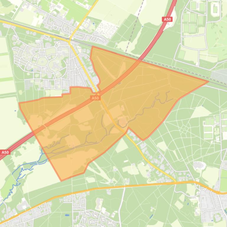 Kaart van de buurt Wolfhezerbeek.