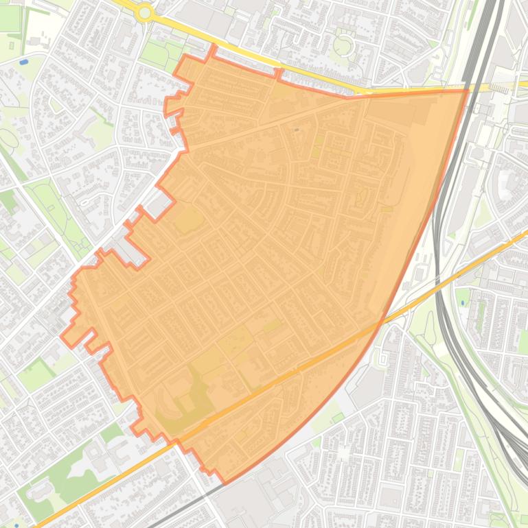 Kaart van de buurt Wolfskuil.