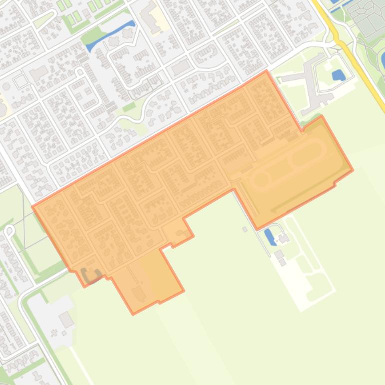 Kaart van de Wolvega-De Muziekbuurt.