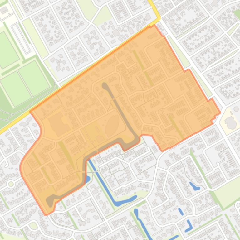 Kaart van de Wolvega-Schildersbuurt.