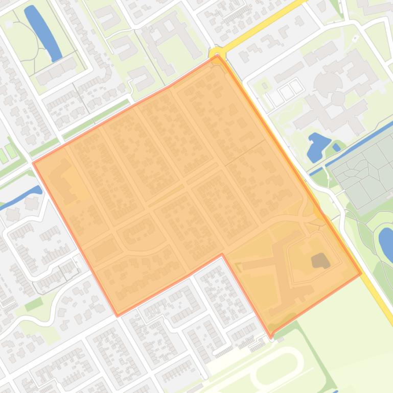 Kaart van de Wolvega-Staatsliedenbuurt.