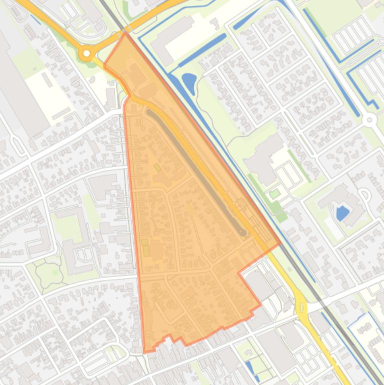 Kaart van de Wolvega-Stationsbuurt.