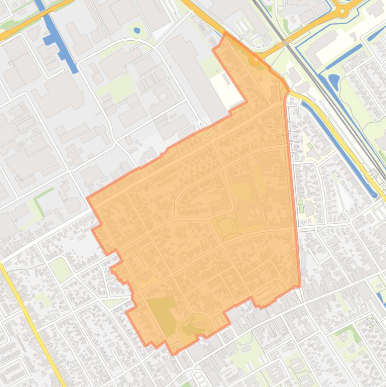 Kaart van de Wolvega-Stuyvesantbuurt.