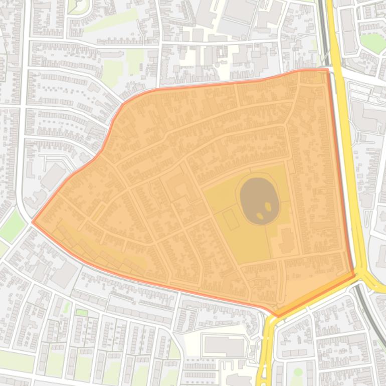 Kaart van de buurt Wonde en omgeving.