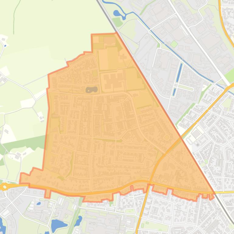 Kaart van de buurt Woolder Es.