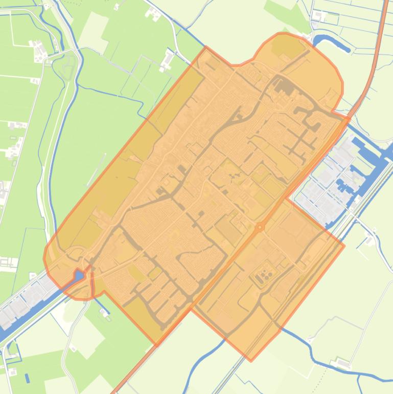 Kaart van de buurt Workum.