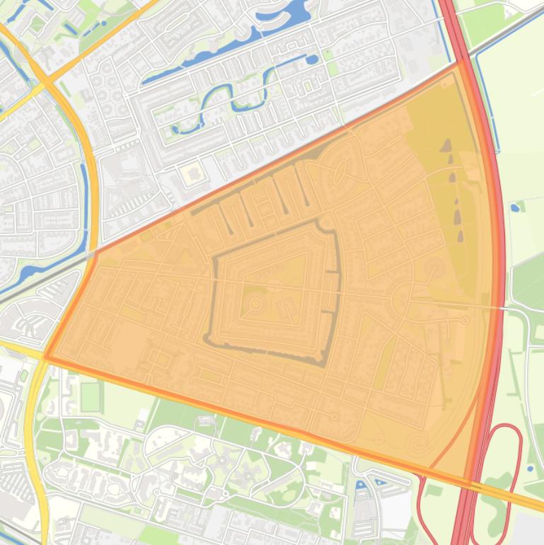 Kaart van de buurt Woudhuis.