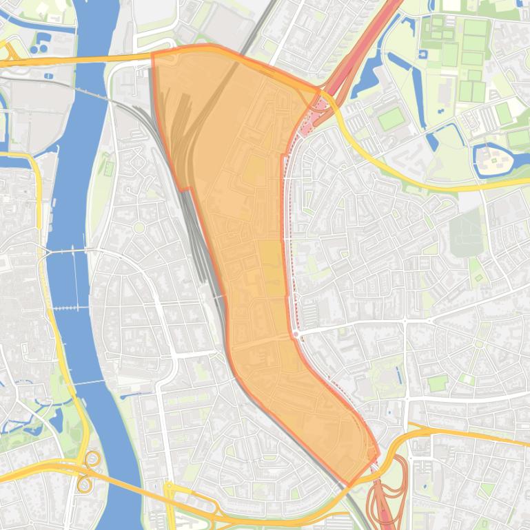 Kaart van de buurt Wyckerpoort.