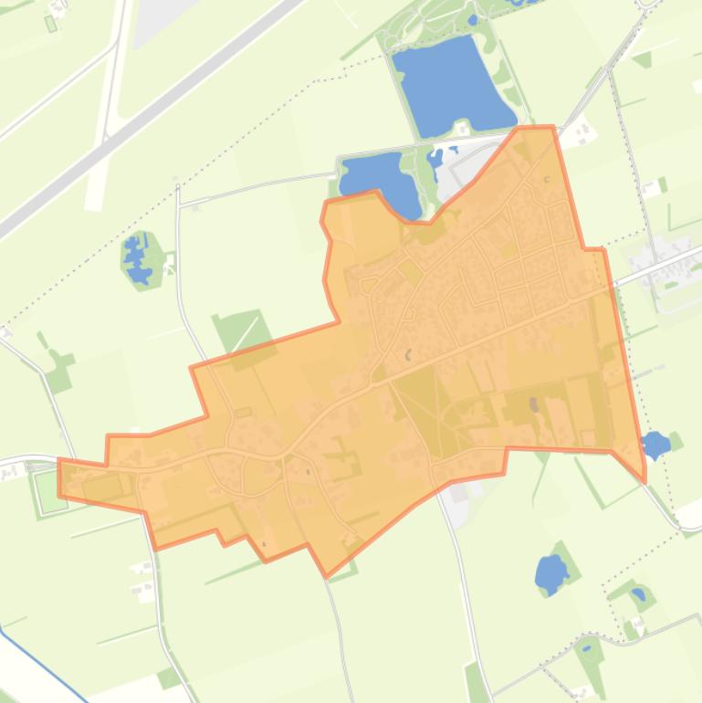 Kaart van de buurt Yde.