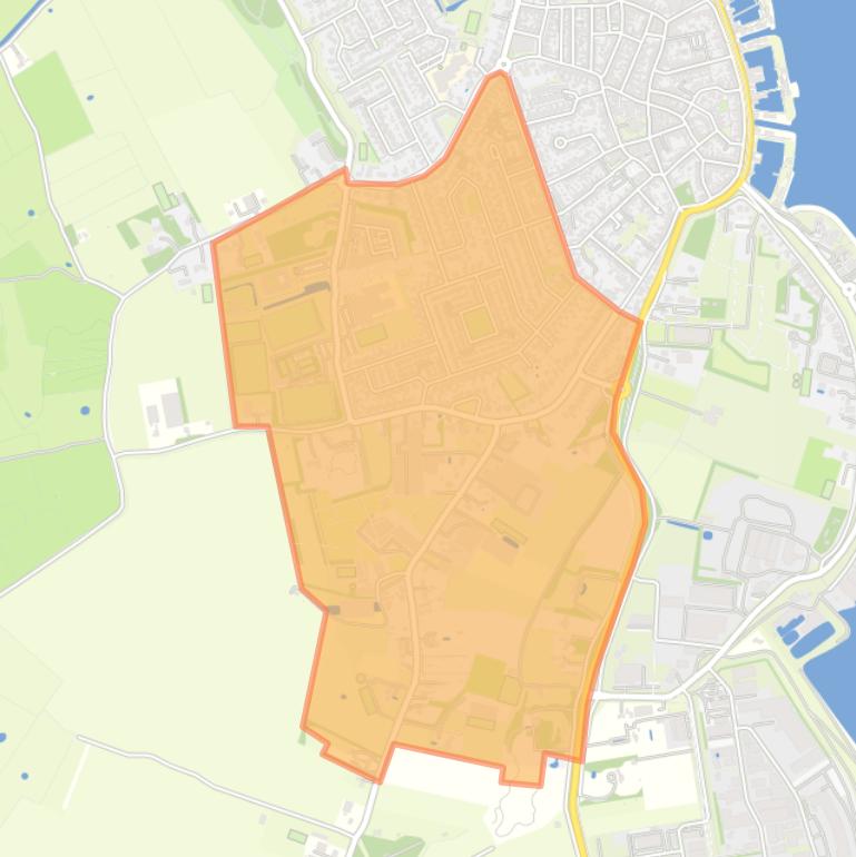 Kaart van de buurt Yerseke - West.