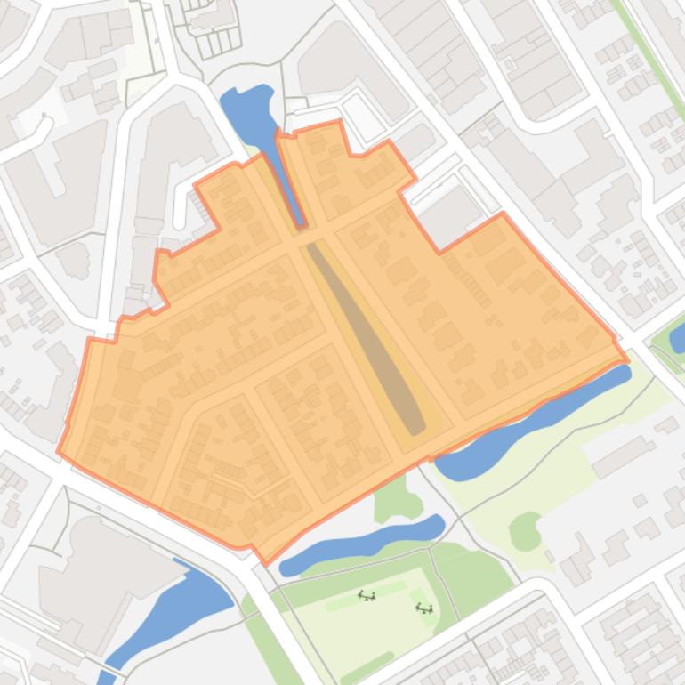 Kaart van de buurt Zaalbergkwartier.