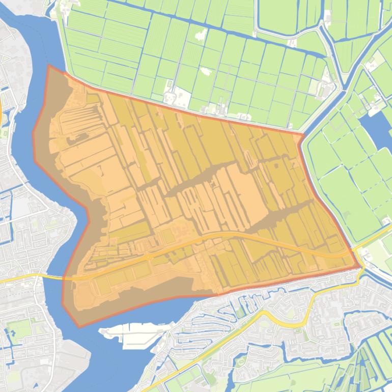 Kaart van de buurt Zaanse Schans.