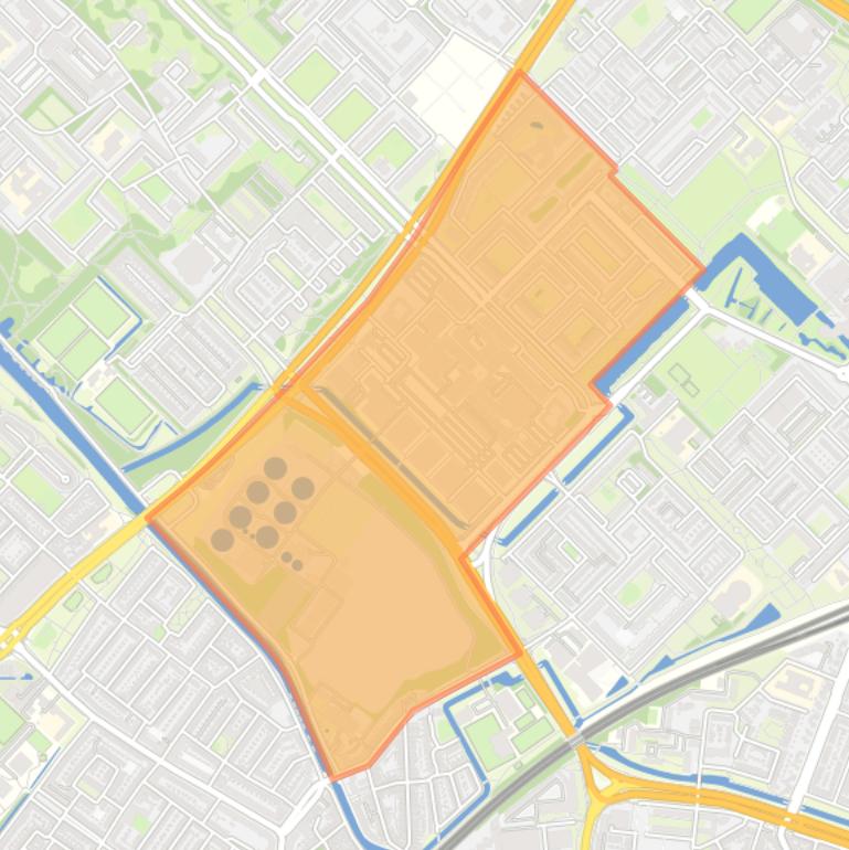 Kaart van de buurt Zamenhofdreef en omgeving.