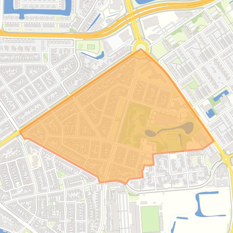 Kaart van de buurt Zamenhofpark.