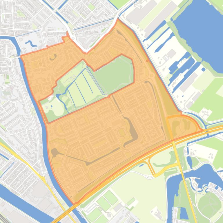Kaart van de buurt Zandweg-Oostwaard.