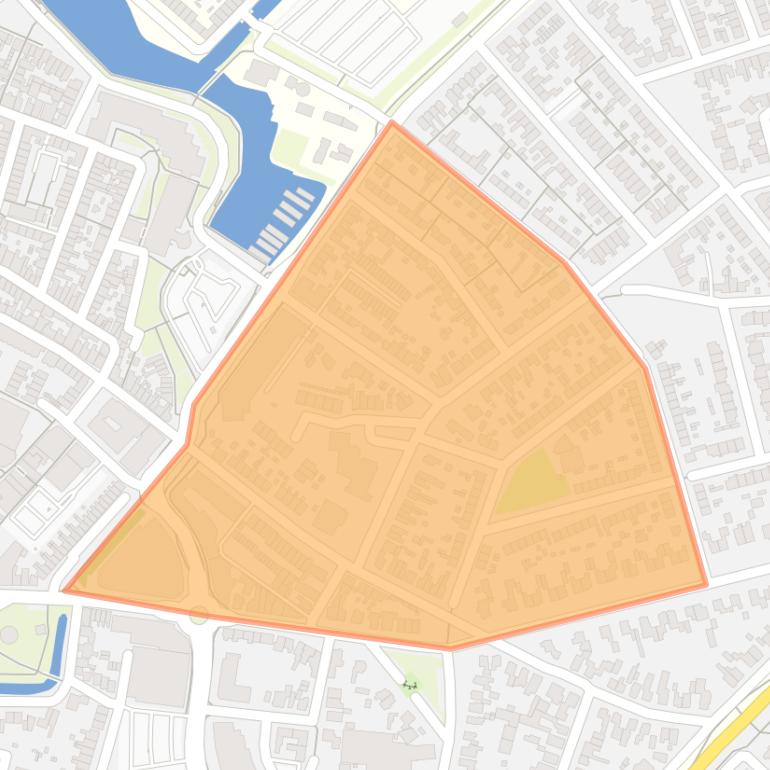 Kaart van de Zeebuurt West.