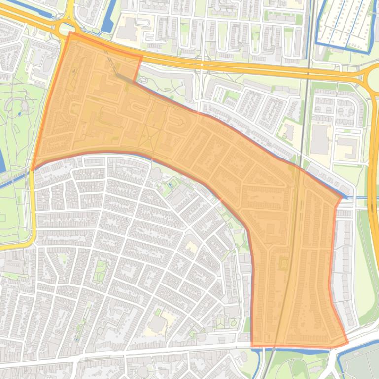Kaart van de Zeeheldenbuurt Hengeveldstraat en omgeving.