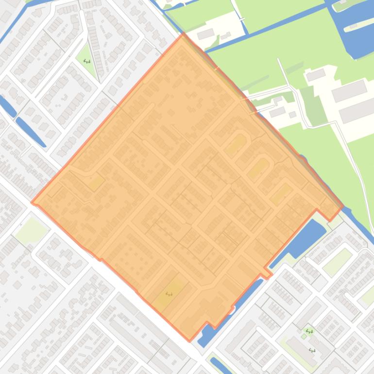 Kaart van de Zeeheldenbuurt.